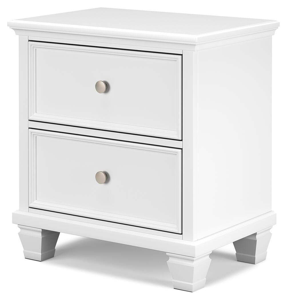 Fortman White Panel Storage Bedroom Set angled view