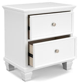 Fortman White Panel Bedroom Set angled view