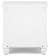 Fortman White Nightstand - Ella Furniture