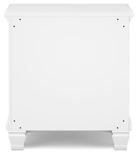 Fortman White Nightstand - Ella Furniture
