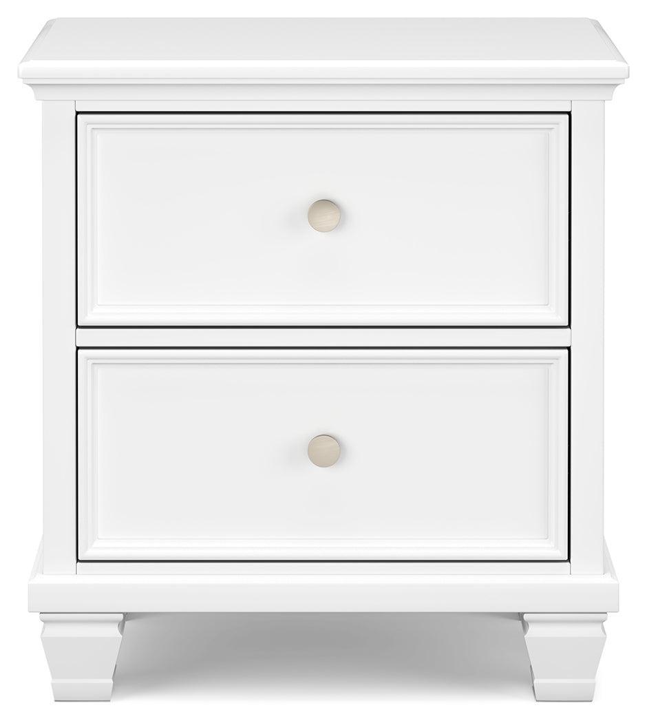 Fortman White Nightstand - Ella Furniture