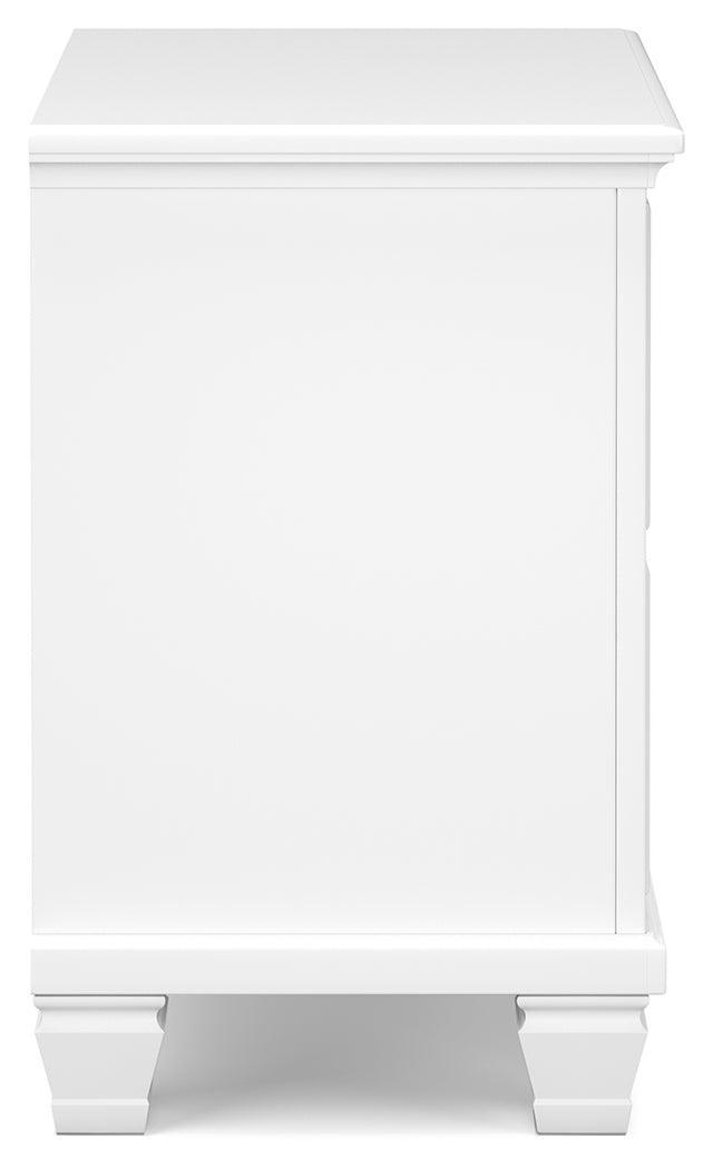 Fortman White Nightstand - Ella Furniture