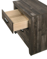 Carter Chest Brown, Transitional Modern Wood, 5 Drawers - Ella Furniture