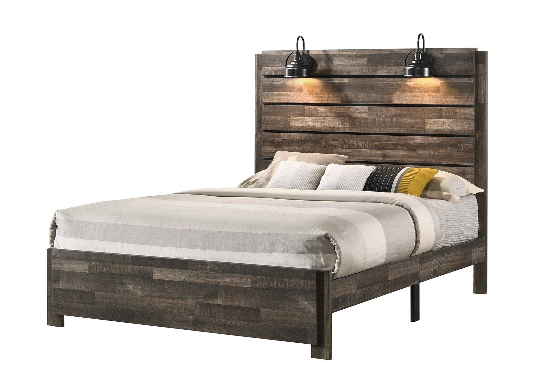 Carter Brown Classic, Sleek And Modern Wood Full Platform Bed - Ella Furniture