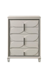 Hayma White Upholstered LED Panel Bedroom Set