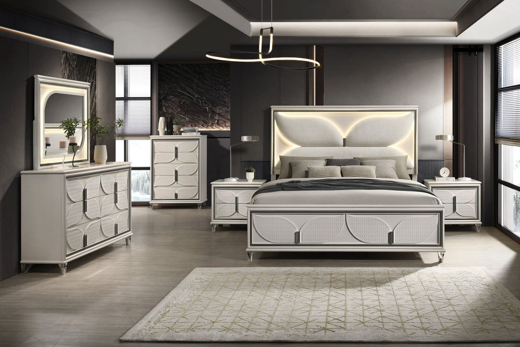 Hayma White Nightstand