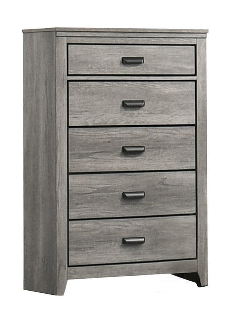 Carter Gray Simple And Modern Wood King Platform Bed - Ella Furniture