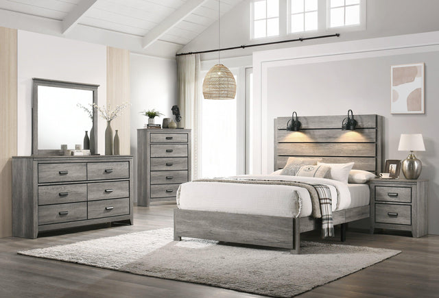 Carter Gray Classic And Modern, Wood Platform Bedroom Set - Ella Furniture