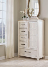 Shaybrock Antique White/Brown Door Chest