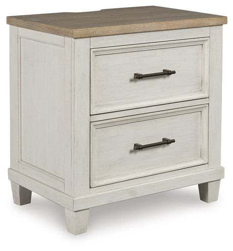 Shaybrock Antique White Panel Bedroom Set angled view
