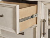 Shaybrock Antique White/Brown Dresser and Mirror