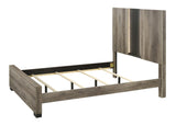 Rangley Light-Brown Contemporary Modern Wood King Panel Bed - Ella Furniture