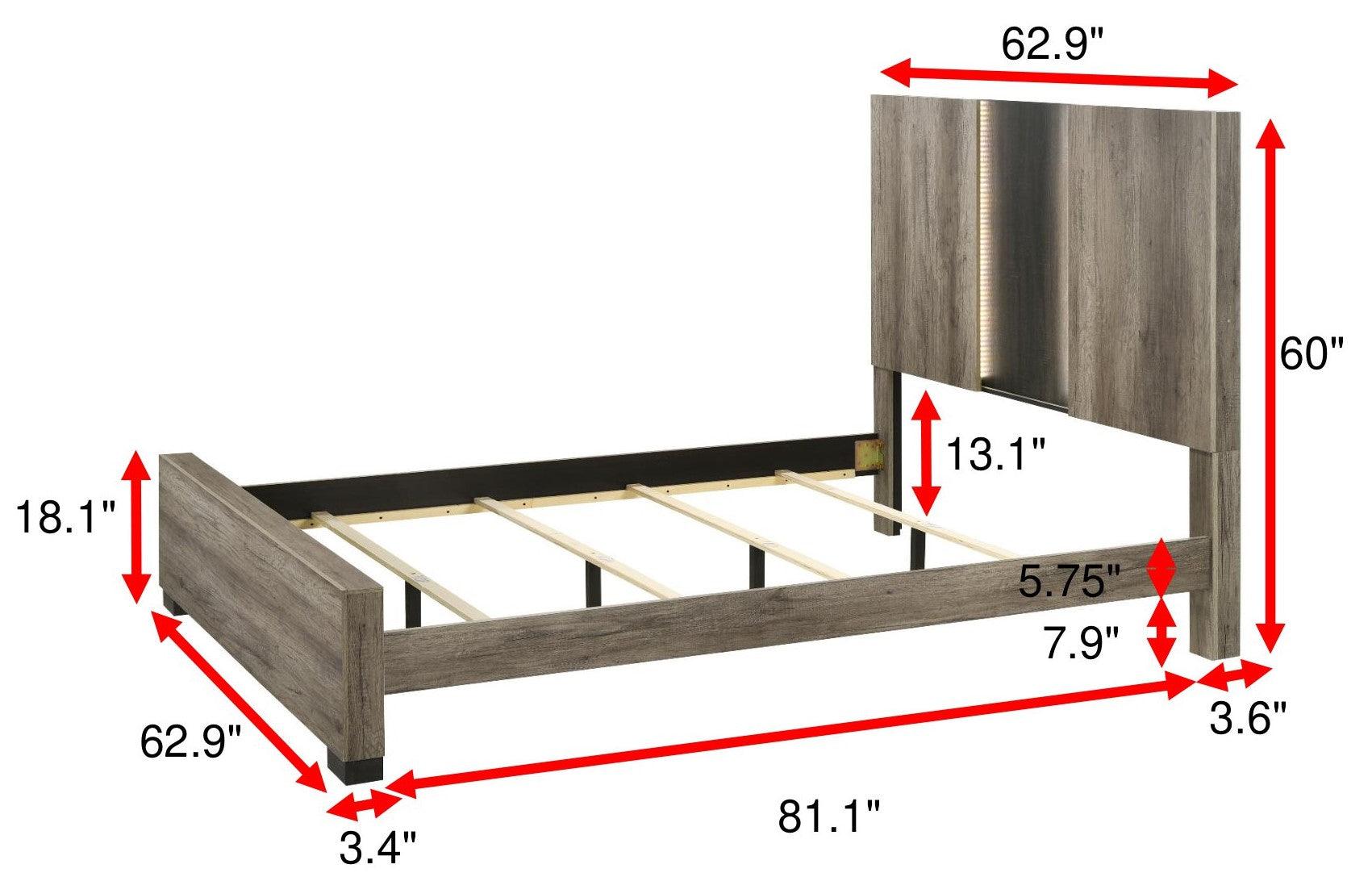 Rangley Chest Gray, Contemporary Modern Wood, 5 Drawers - Ella Furniture