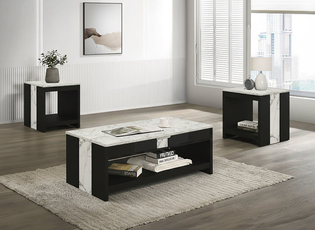 Rangeley 3-Piece Coffee Table Set in Black from Ella Furniture
