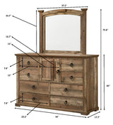 Ella-Mae Natural Dresser and Mirror view 2