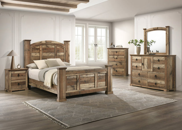 Ella-Mae Natural Poster Bedroom Set from Ella Furniture