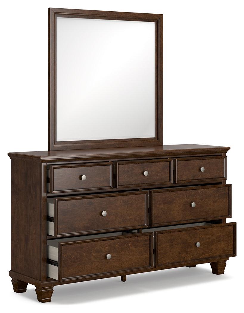 Danabrin Brown Dresser And Mirror - Ella Furniture