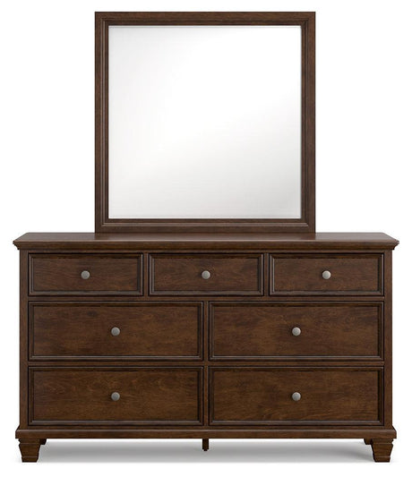 Danabrin Brown Dresser And Mirror - Ella Furniture