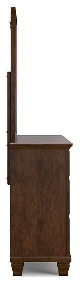 Danabrin Brown Dresser And Mirror - Ella Furniture
