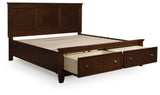 Danabrin Brown King Panel Storage Bed
