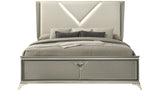 Larana Champagne Upholstered LED Panel Bedroom Set