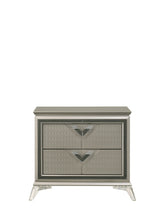 Larana Champagne Upholstered LED Panel Bedroom Set