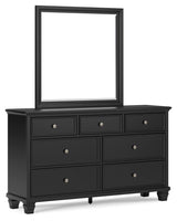 Lanolee Black Panel Storage Bedroom Set angled view
