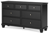 Lanolee Black Dresser - Ella Furniture