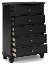 Lanolee Black Chest Of Drawers - Ella Furniture