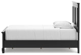 Lanolee Black Twin Panel Bed - Ella Furniture
