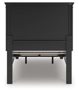 Lanolee Black Twin Panel Storage Bed