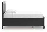 Lanolee Black Twin Panel Storage Bed