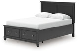 Lanolee Black Queen Panel Storage Bed