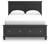 Lanolee Black Panel Storage Bedroom Set view 5