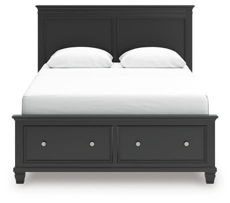Lanolee Black Panel Storage Bedroom Set view 5