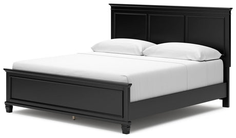 Lanolee Black King Panel Bed - Ella Furniture