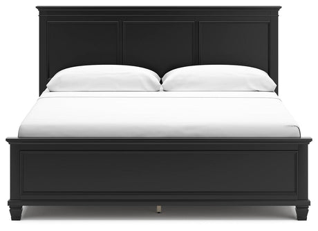 Lanolee Black King Panel Bed - Ella Furniture