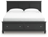 Lanolee Black King Panel Storage Bed