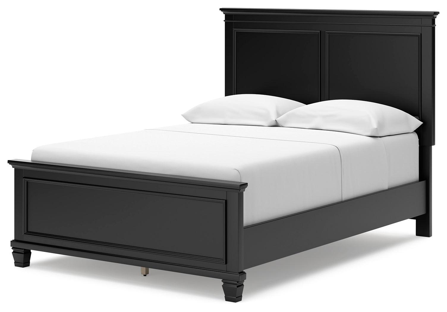 Lanolee Black Full Panel Bed - Ella Furniture