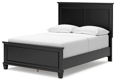 Lanolee Black Full Panel Bed - Ella Furniture