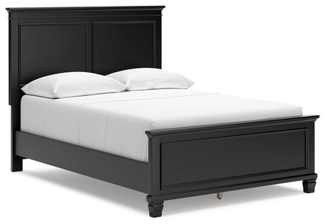 Lanolee Black Full Panel Bed - Ella Furniture