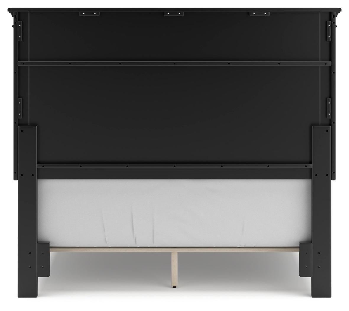 Lanolee Black Full Panel Bed - Ella Furniture