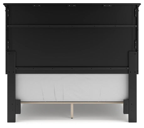 Lanolee Black Full Panel Bed - Ella Furniture