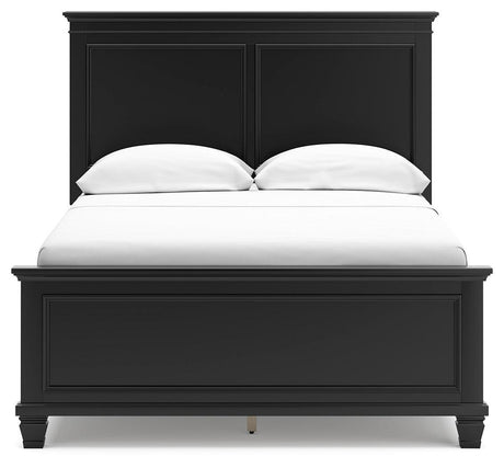 Lanolee Black Full Panel Bed - Ella Furniture