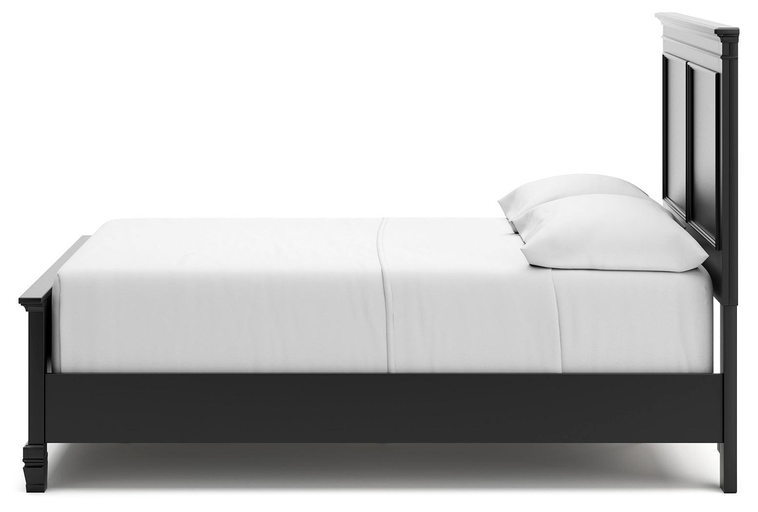 Lanolee Black Full Panel Bed - Ella Furniture