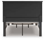 Lanolee Black Full Panel Storage Bed