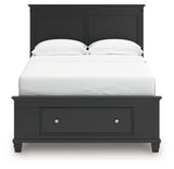 Lanolee Black Full Panel Storage Bed
