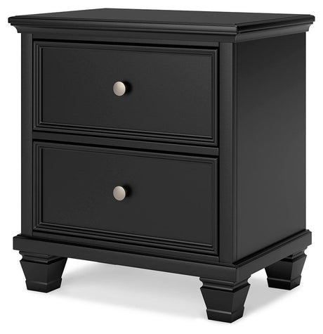 Lanolee Black Nightstand - Ella Furniture