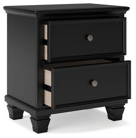 Lanolee Black Nightstand - Ella Furniture