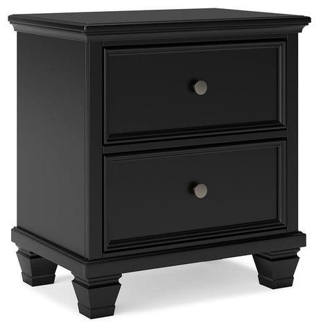Lanolee Black Nightstand - Ella Furniture